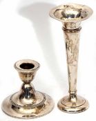 Mixed Lot: comprising single plain polished trumpet vase, together with a single dressing table