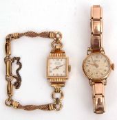 Mixed Lot: comprising a Swiss 18K dress watch, Ramex, with 17-jewel movement in a stepped case