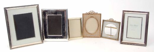 Mixed Lot: comprising three various electro-plated easel backed photograph frames, each of