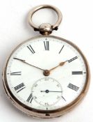 Second quarter of 19th century silver cased open face lever watch, David Spurnt - Perth, No 20946,