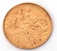 George V half sovereign dated 1912