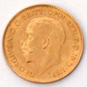 George V half sovereign dated 1911