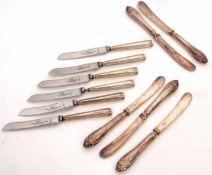 Mixed Lot: comprising six plus five various silver handled tea knives, various dates and makers (11)