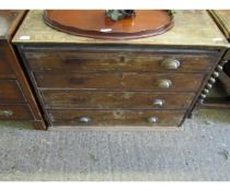 19TH CENTURY MAHOGANY FOUR FULL WIDTH DRAWER CHEST (A/F)