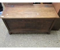 OAK FRAMED LIFT UP TOP PANELLED FRONTED COFFER