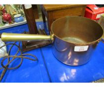 COPPER PAN WITH BRASS HANDLE
