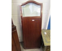 MAHOGANY TWO-FOLD SMALL PROPORTIONED SCREEN WITH GLAZED TOP