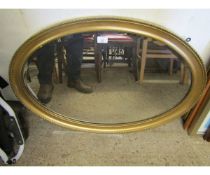 OVAL GILT FRAMED WALL MIRROR