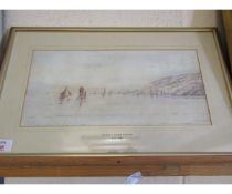 GILT FRAMED GILBERT BAIRD FRASER WATERCOLOUR OF A SHIPPING SCENE