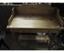 PINE FRAMED SINGLE DRAWER SIDE TABLE