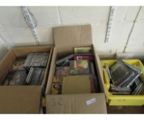 TWO BOXES AND A CRATE CONTAINING MIXED CDS