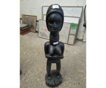 MODERN AFRICAN CARVED STUDY OF A TRIBAL WOMAN