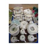 PART SET OF CROWN DUCAL TEA/DINNER WARES TOGETHER WITH ASSORTED PORTMEIRION VARIATIONS OF BOWLS ETC