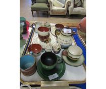 TRAY CONTAINING MIXED TORQUAY WARES