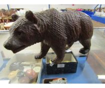 BLACK FOREST CARVED MODEL OF A BEAR