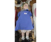 Modern porcelain Collectors Doll, approx 65 cm