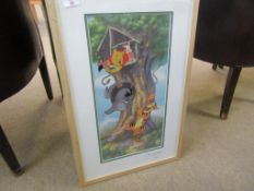 Framed Disney print from the Disney Winnie the Pooh series “Swingtime with Eeyore”, limited edition,