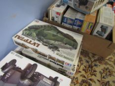 Three various Tamiya 1:35 scale Model Kits, comprising two US WWII Landing Vehicles and a German