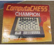 1980s CJL Computachess Champion computerised chess board in original board