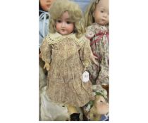 Early 20th century doll stamped “1909 SHBP”, height approx 55cm