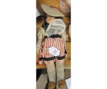 Circa 1940s/1950s cloth doll, height approx 36cm