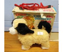 Boxed 1960s Rosko battery operated Japanese automated dog toy “Chap the Obedient Dog”