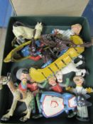 A collection of various painted little miniatures of children’s characters including Andy Pandy,