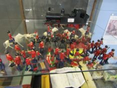 Collection of cast metal Toy Soldiers, mostly Guardsmen, some mounted