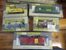 Collection of five Wrenn 00 gauge various boxed rolling stock from the Super Detail wagons Series,