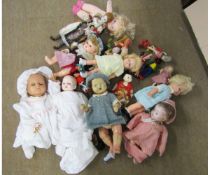 Box: Collection good number of various C20th Dolls, some earlier noted