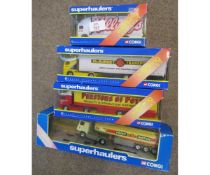 Collection of various boxed Corgi Superhaulers die-cast models of commercial vehicles, articulated