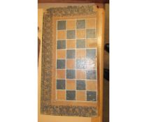 Wooden chess set together with a chess/backgammon board