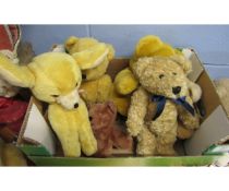 Box containing a selection of modern plush bears by Merrythorpe, Kenley etc (6)