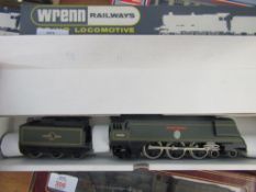 Boxed Wrenn 00 gauge locomotive, W2265 Winston Churchill 4-6-2 BR green
