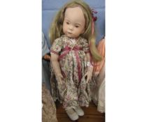 Late 20th century china collector’s doll, stamped “Cris Ann”