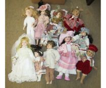 Box: qty various Collectors Dolls
