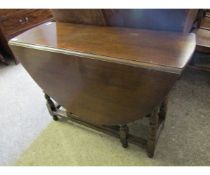 OAK FRAMED DROP LEAF GATE LEG TABLE