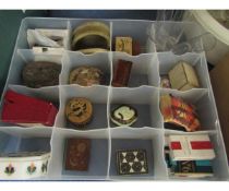 BOX CONTAINING MIXED STORAGE BOXES, INLAID BOXES ETC