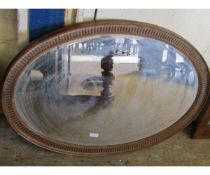 OAK FRAMED OVAL WALL MIRROR