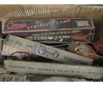 BOX CONTAINING MIXED BOXED STRIPLITE LIGHT BULBS ETC