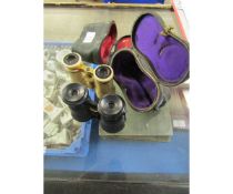 TWO CASED PAIRS OF OPERA GLASSES