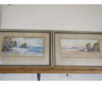 PAIR OF CONTINENTAL FRAMED WATERCOLOURS SIGNED F LEYTUM (2)