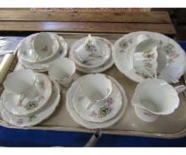 MIXED LOT TO INCLUDE CONTINENTAL FLOWER PRINTED PART TEA WARES