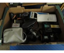 BOX CONTAINING MIXED CAMERAS TO INCLUDE FENIT CAMERA ETC