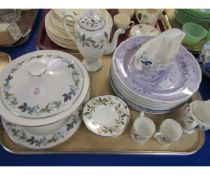 WEDGWOOD BEACONSFIELD PART TEA WARES, SPODE THE ROYAL ARCHIVE COLLECTION GEORGIAN SERIES PLATES ETC