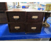 FOUR ASSORTED POSTCARD FILING BOXES