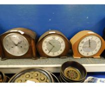 THREE SMITH S OF ENFIELD MANTEL CLOCKS