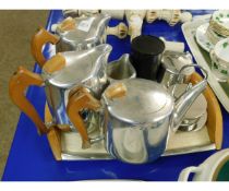 ALUMINIUM PICQUET WARE COFFEE SERVICE AND TRAY