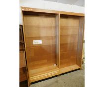 BEECHWOOD FRAMED DOUBLE ADJUSTABLE SHELF BOOKCASE