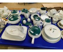 QUANTITY OF DENBY WHEATSHEAF DINNER WARES TO INCLUDE PLATES, TUREENS ETC